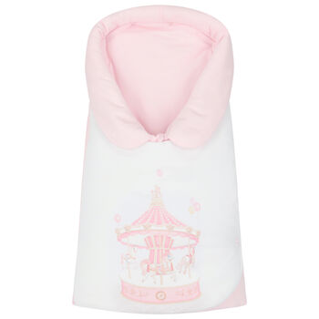 First Baby Pink & White Carousel Baby Nest, 3 Pink & White Carousel Baby Nest